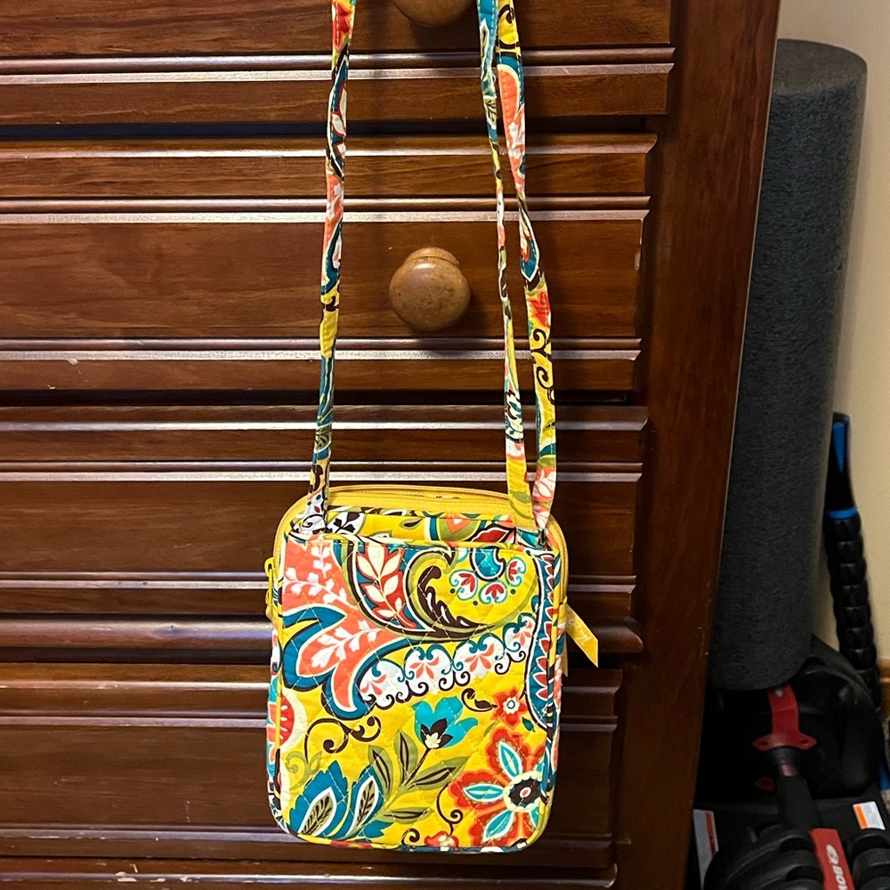 Vera Bradley Vibrant Yellow Patterned Crossbody Bag